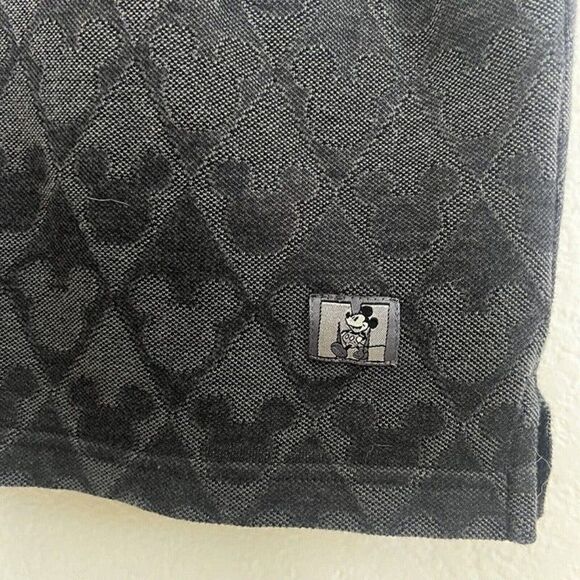 Vintage 90s Disney Store Mickey Mouse Argyle Grey Short Sleeve Polo Shirt XL - Picture 11 of 12